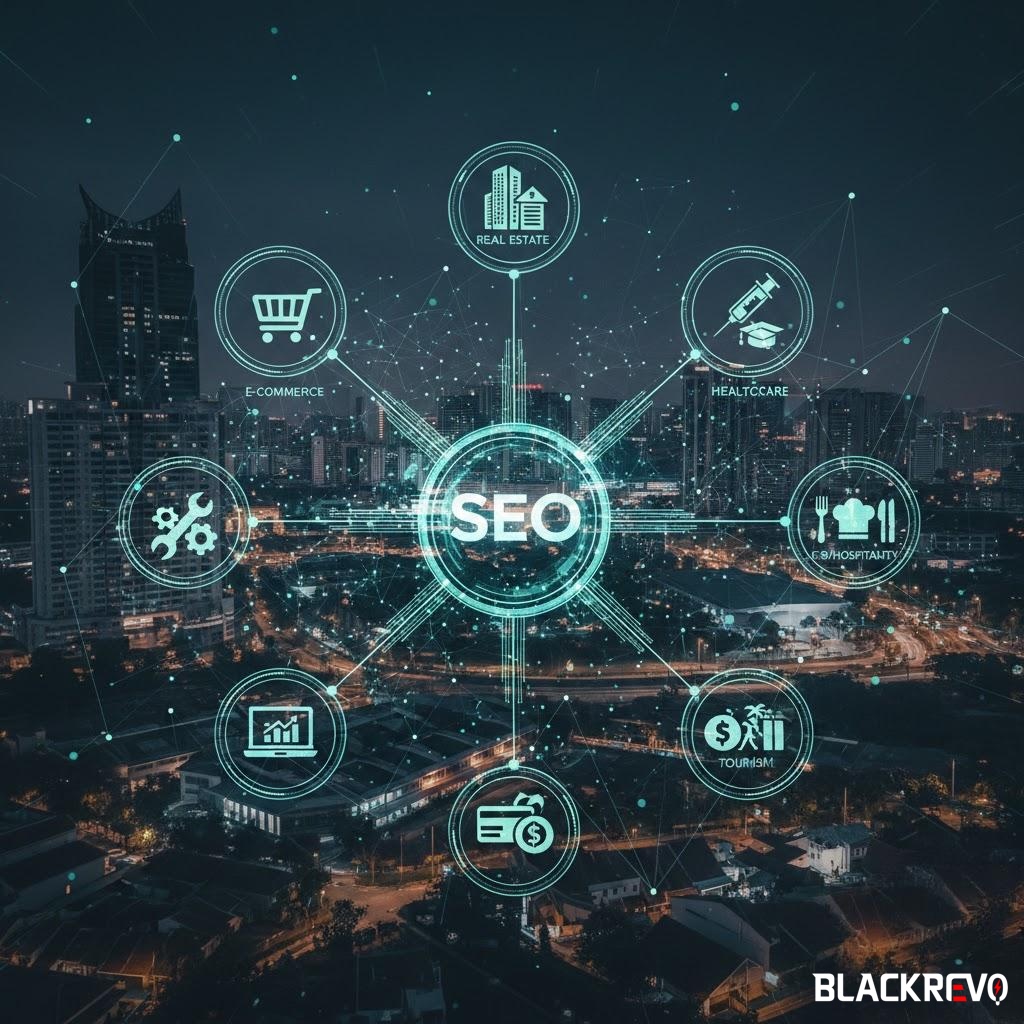 graph showing how different industries rely on seo malaysia to attract high-intent customers