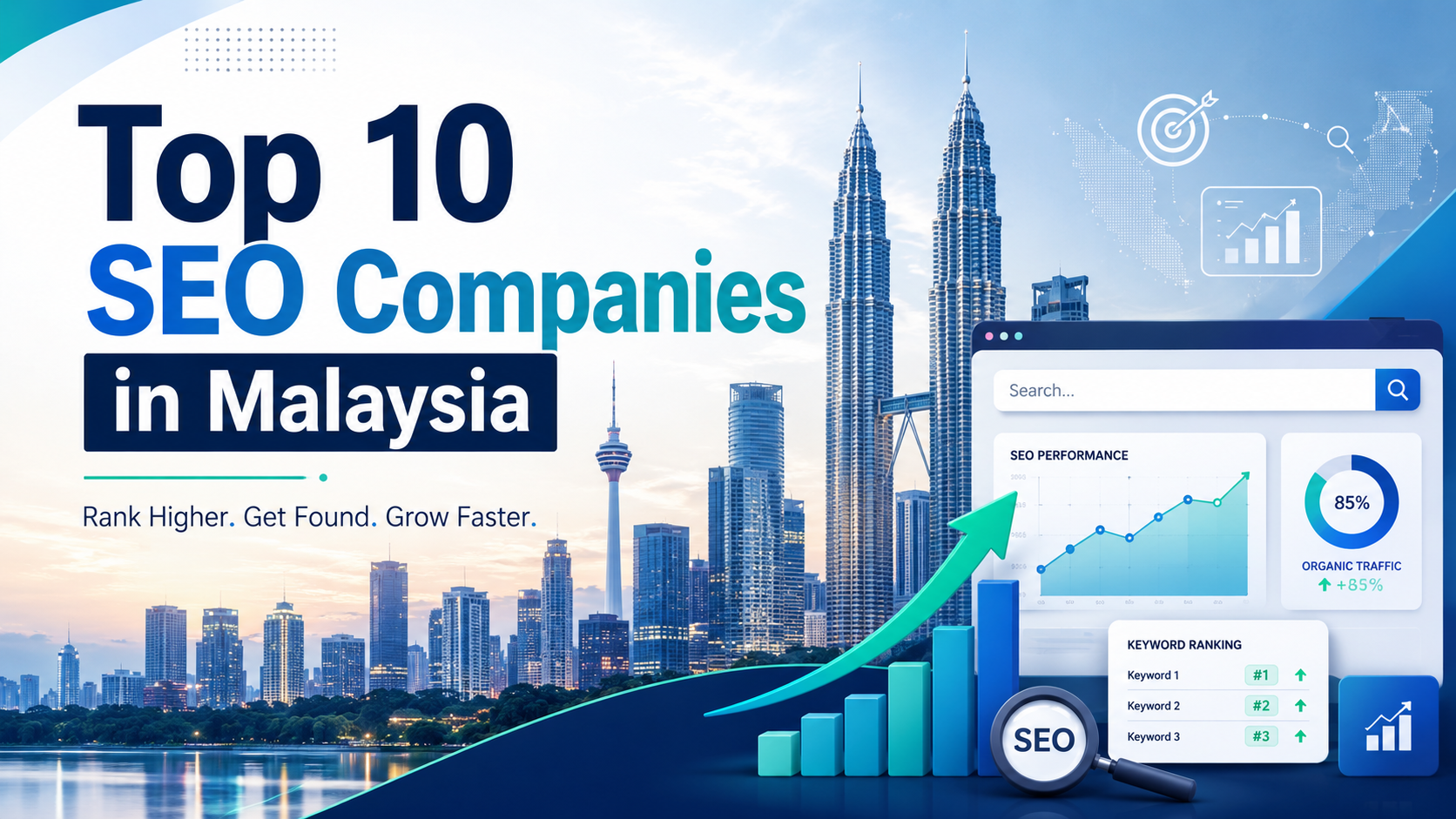 SEO specialists discussing items in meeting room